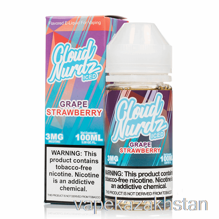 Vape Smoke ICED Grape Strawberry - Cloud Nurdz - 100mL 6mg